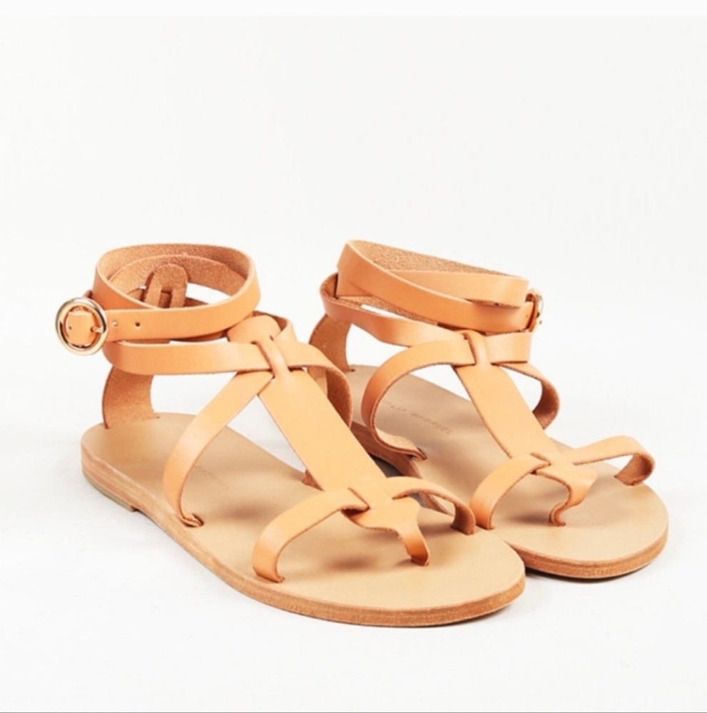 EUC Valia Gabriel Sandy Cay Size 41 Hand Made Greek Gladiator Sandals!